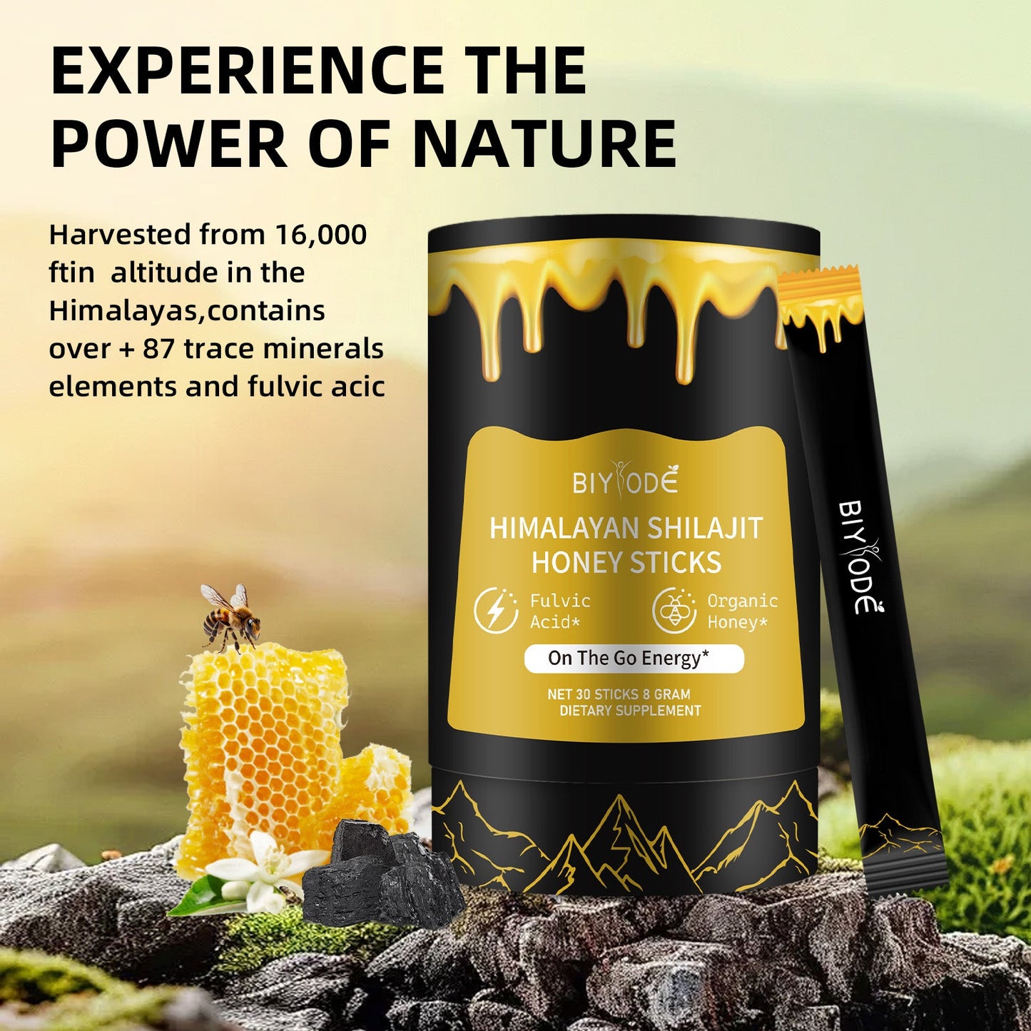 Wholesale Pure Shilajit Resin Himalayan Original Shilajit Supplement Honey Sticks Gold Shilajit