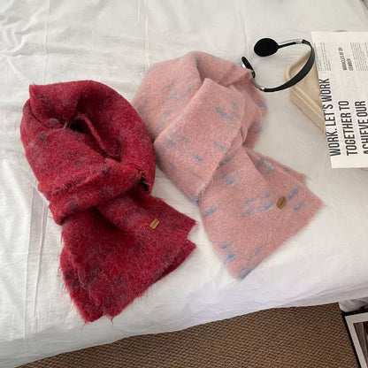 Soft Fuzzy Contrast Scarf