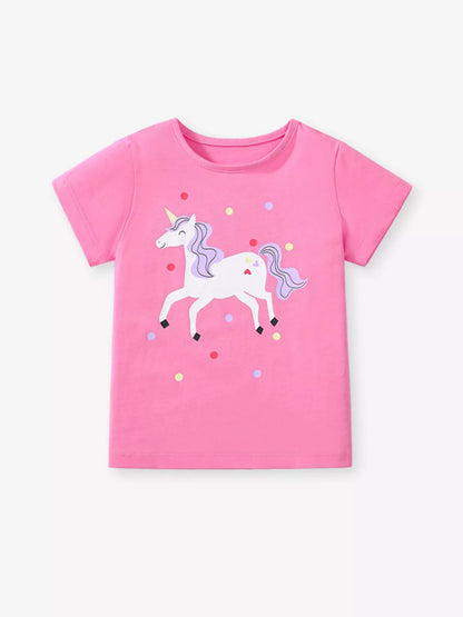 Children's Unicorn Graphic Short Sleeve T-Shirt