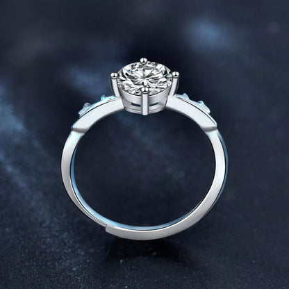 1 Carat 925 Sterling Silver Deer Antler Ring