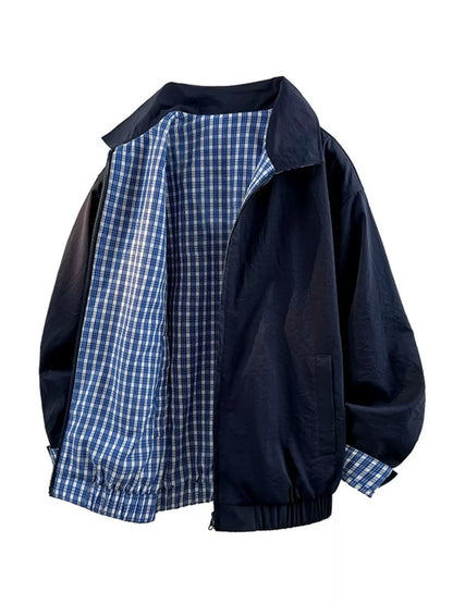 Men's Plaid Lined Lightweight Jacket