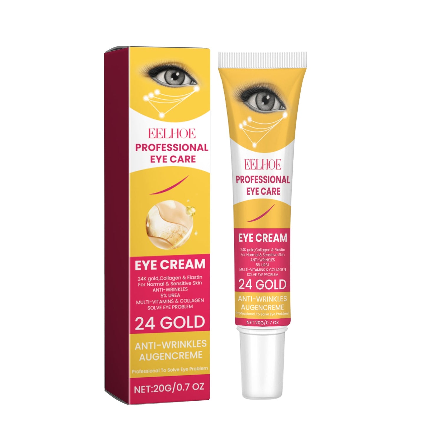 EELHOE Eye Cream, Reduce Pouch Black Rim Of The Eye Brighten The Skin Moisturizing Eye Anti Aging