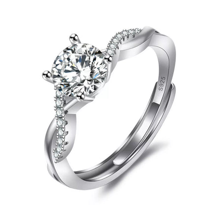 1 Carat Moissanite 925 Sterling Silver Ring