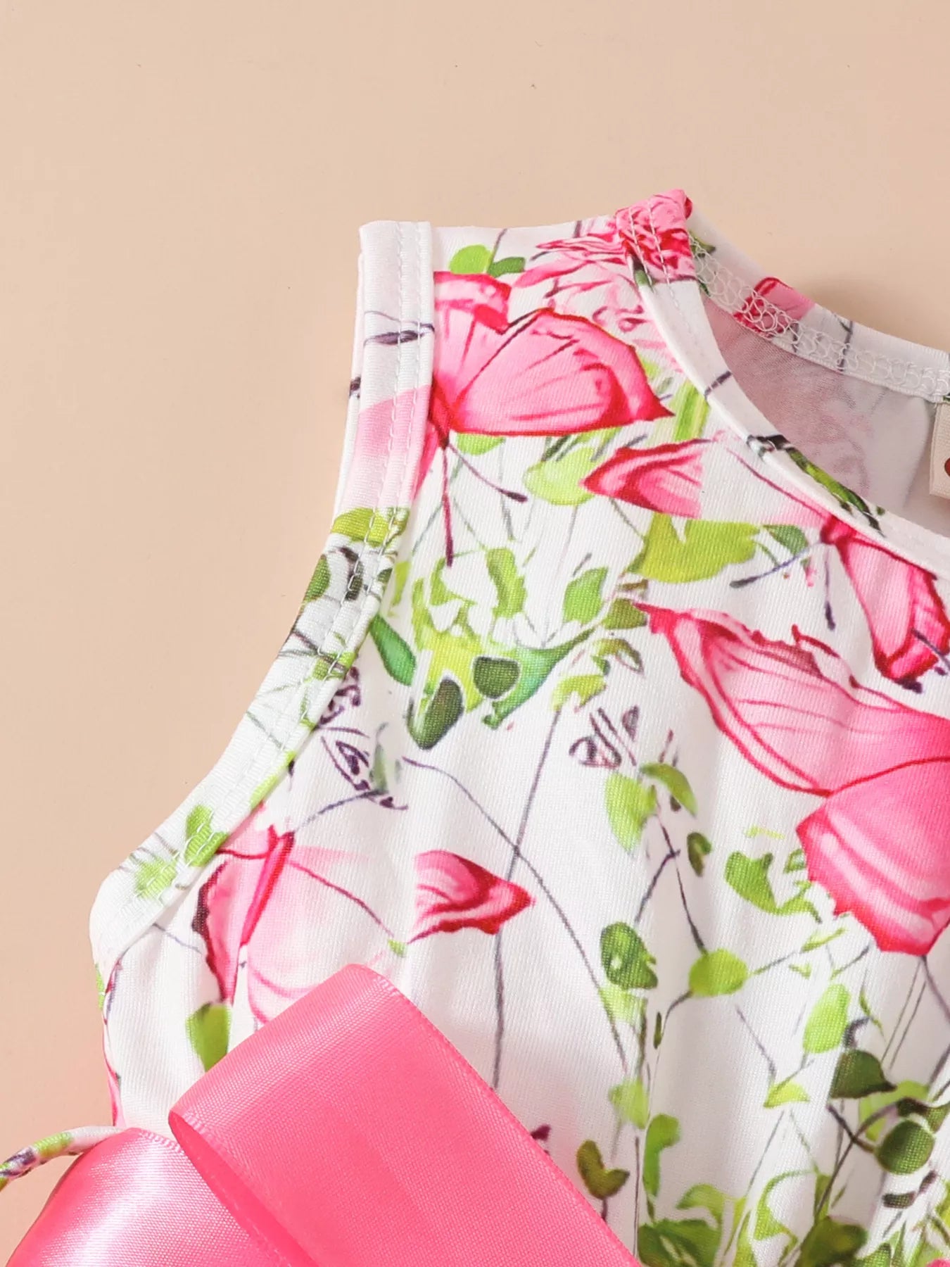 Children's Butterfly Print Sleeveless Dress with Cardigan Set