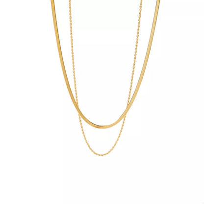 18K Gold-Plated Stainless Steel Layered Necklace