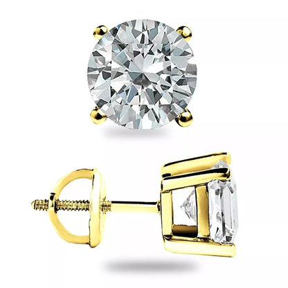 1 Carat Moissanite 925 Sterling Silver Stud Earrings