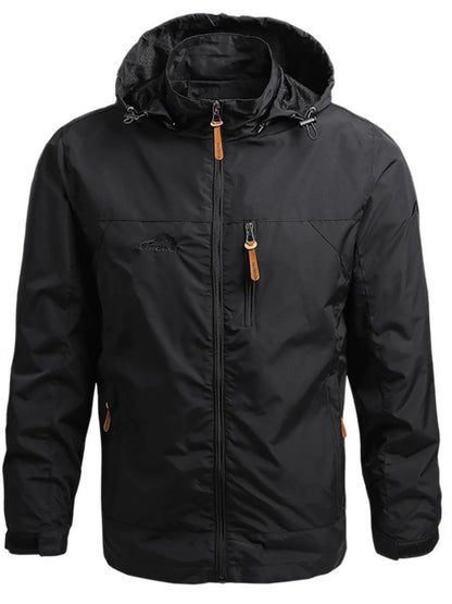 Men's Plus Size Outdoor Windproof Hooded Jacket