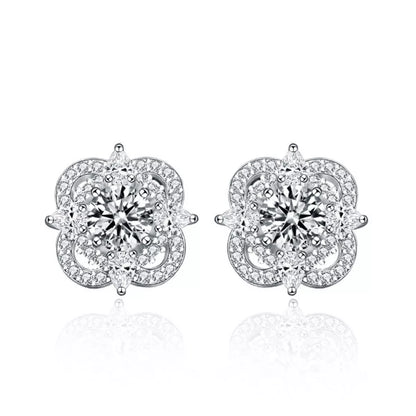 925 Sterling Silver Moissanite Stud Earrings