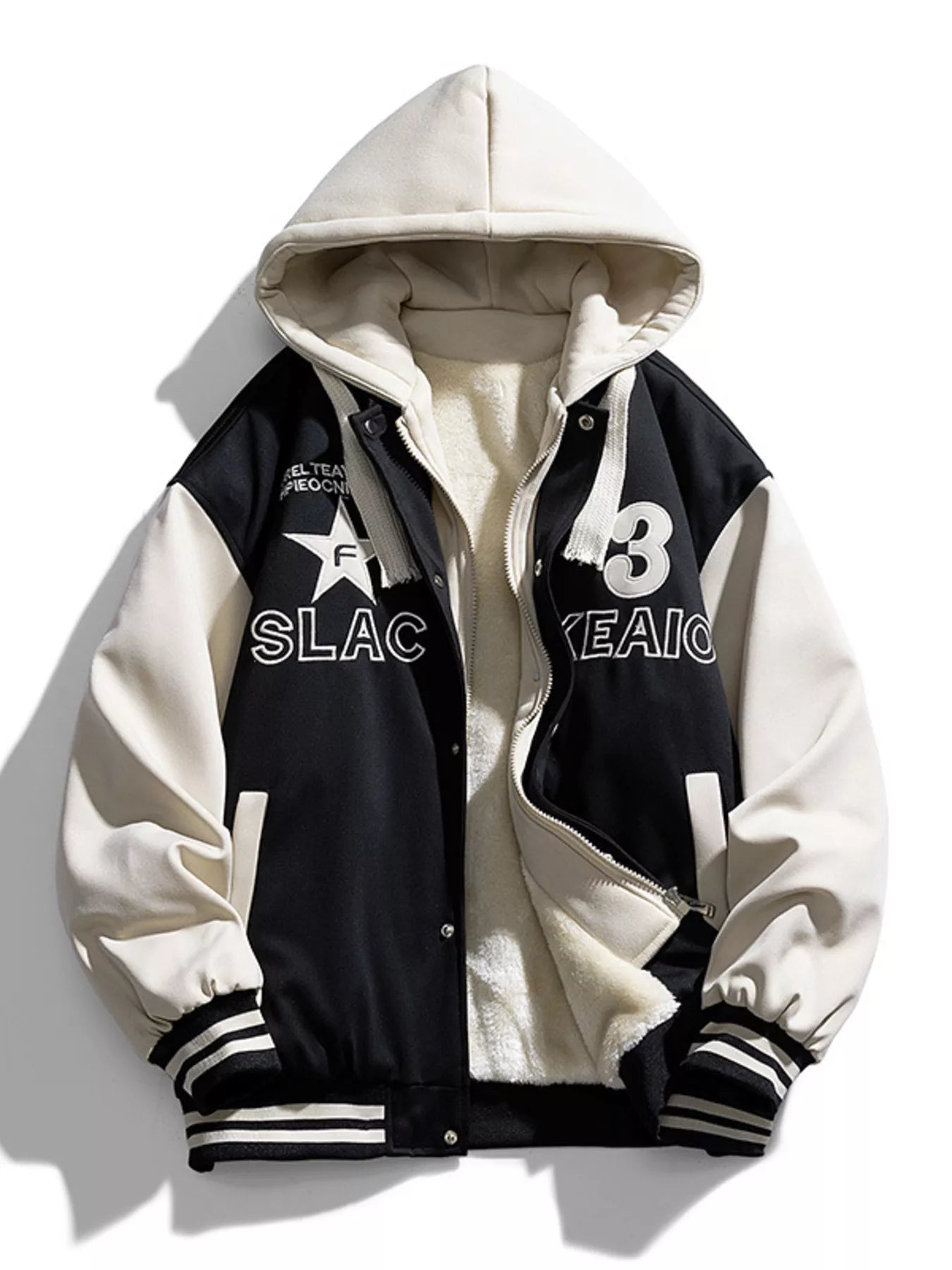Men's Full Size Zip Up Hooded Jacket Plus Size