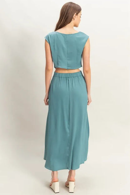 HYFVE Sleeveless Top and Maxi Skirt Set