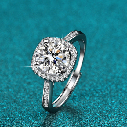1 Carat Moissanite 925 Sterling Silver Ring