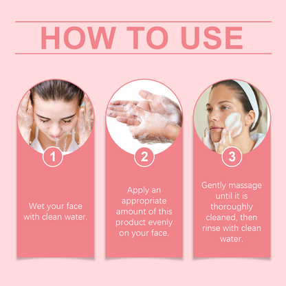 OUHOE Salicylic Acid Foam Cleanser Gentle Moisturizing Oil Control Facial Skin Cleansing Delicate Pore Cleanser