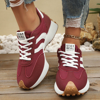 Round Toe Lace Up Sneakers