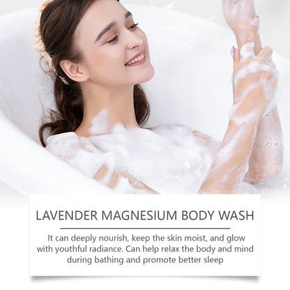 Jaysuing Lavender Magnesium Body Wash Gently Cleanses Exfoliating Moisturizing Moisturizing Long-Lasting Fragrance