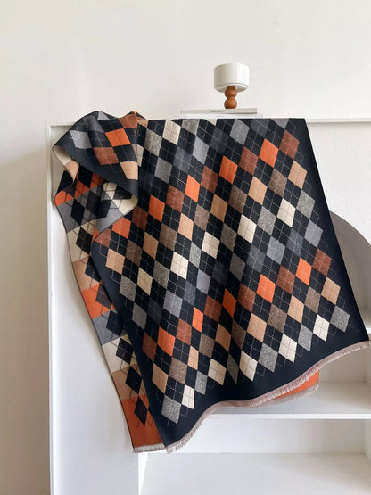 Diamond Pattern Warm Scarf
