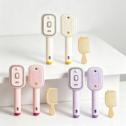 Electric Spray Airbag Beige Massage Brush Yellow Hairbrush Set