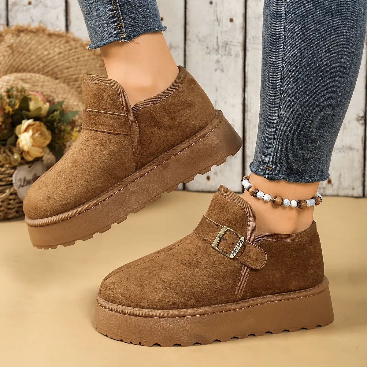 Round Toe Platform Boots