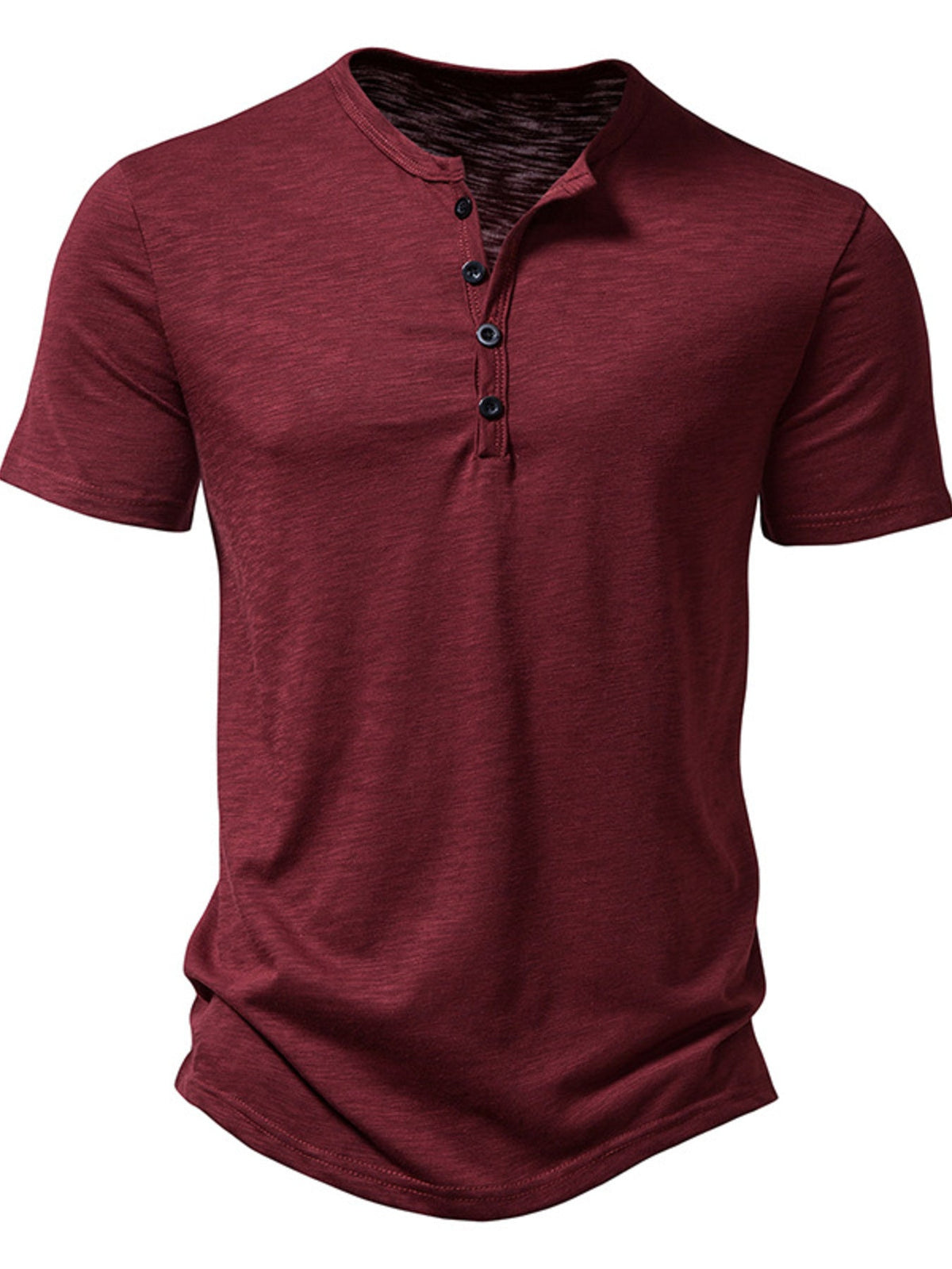 Men's Casual Button Detail T-Shirt