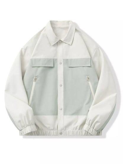 Men's Full Size Snap Down Long Sleeve Jacket Plus Size