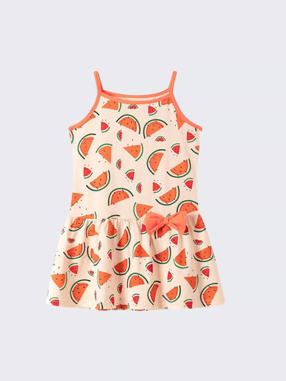 Children's Watermelon Print Sleeveless Sundress