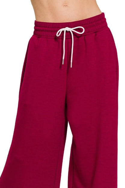 Zenana Scuba Drawstring Pants
