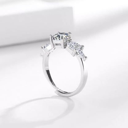 1 Carat 925 Sterling Silver Moissanite Ring