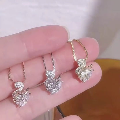925 Sterling Silver Zircon Pendant Necklace