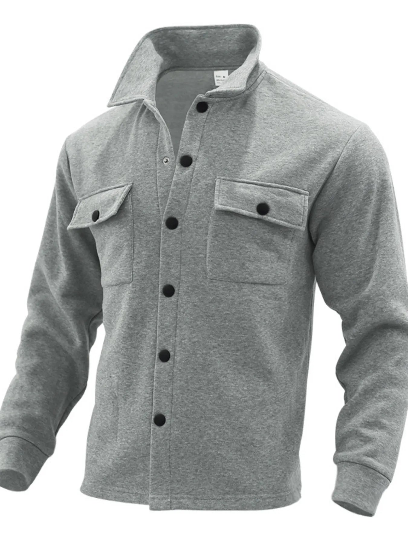 Men's Full Size Button Up Long Sleeve Jacket Plus Size