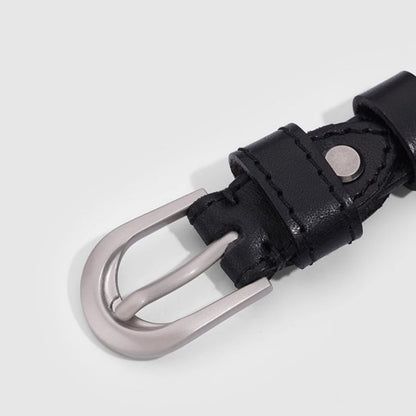 Leather Skinny Belt