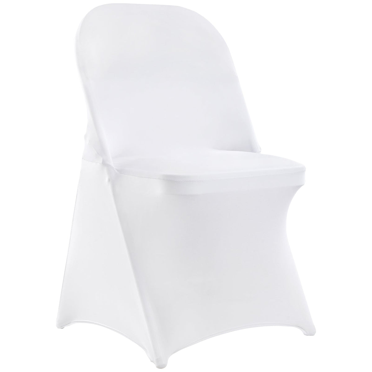 VEVOR White Stretch Spandex Chair Covers - 30 PCS, Folding Kitchen Chairs Cover, Universal Washable Slipcovers Protector, Removable Chair Seat Covers, For Wedding Party Dining Room Banquet Event