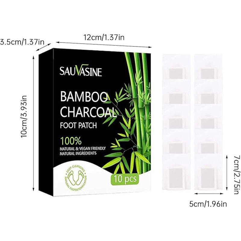 20pcs Natural Bamboo Charcoal Foot Patch,Strong Adhesive Patch,Comtable Herbal Detox Pads Stress Relief&Feet Care,Help Improve Sleep Quality