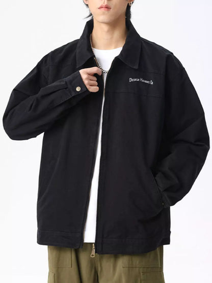 Men's Plus Size Casual Zip Up Jacket