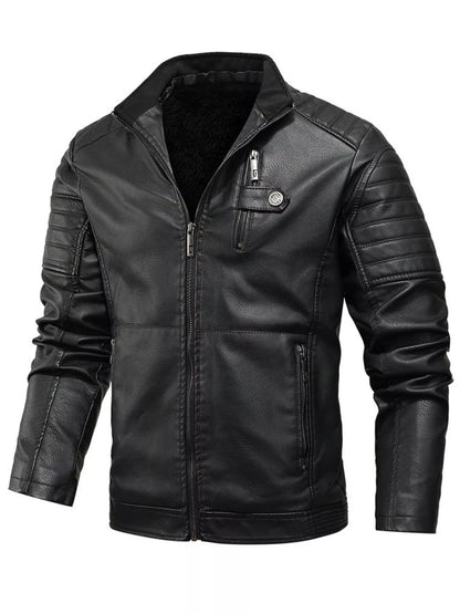 Men's Plus Size Zip Up Fleece Lined Jacket