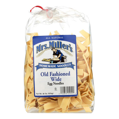Mrs. Miller's Traditional Wide Egg Noodles for Comforting Classics (Pack of 6) - 16 Oz