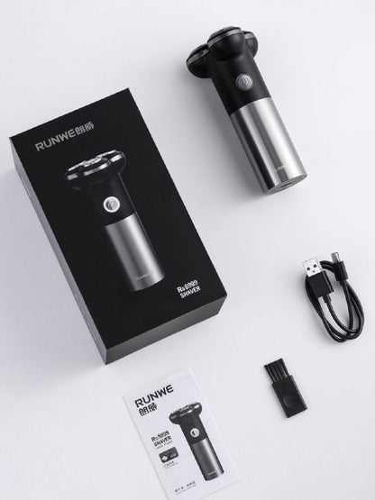 Triple-Blade Rotary Electric Shaver