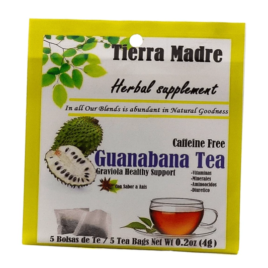 Tierra Madre Guanabana Caffeine Free Tea Herbal Supplement (5ct)
