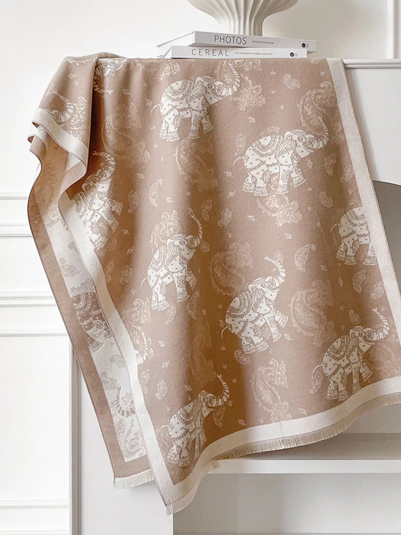 Raw Hem Warm Scarf