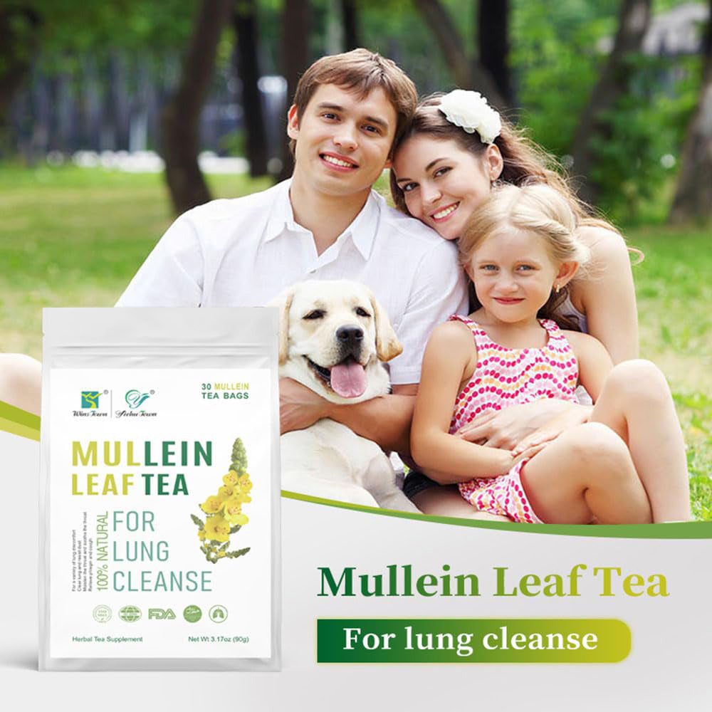Hairy Flower Tea,Natural Herbal Tea,Mullein Leaf Tea, 30 Bags