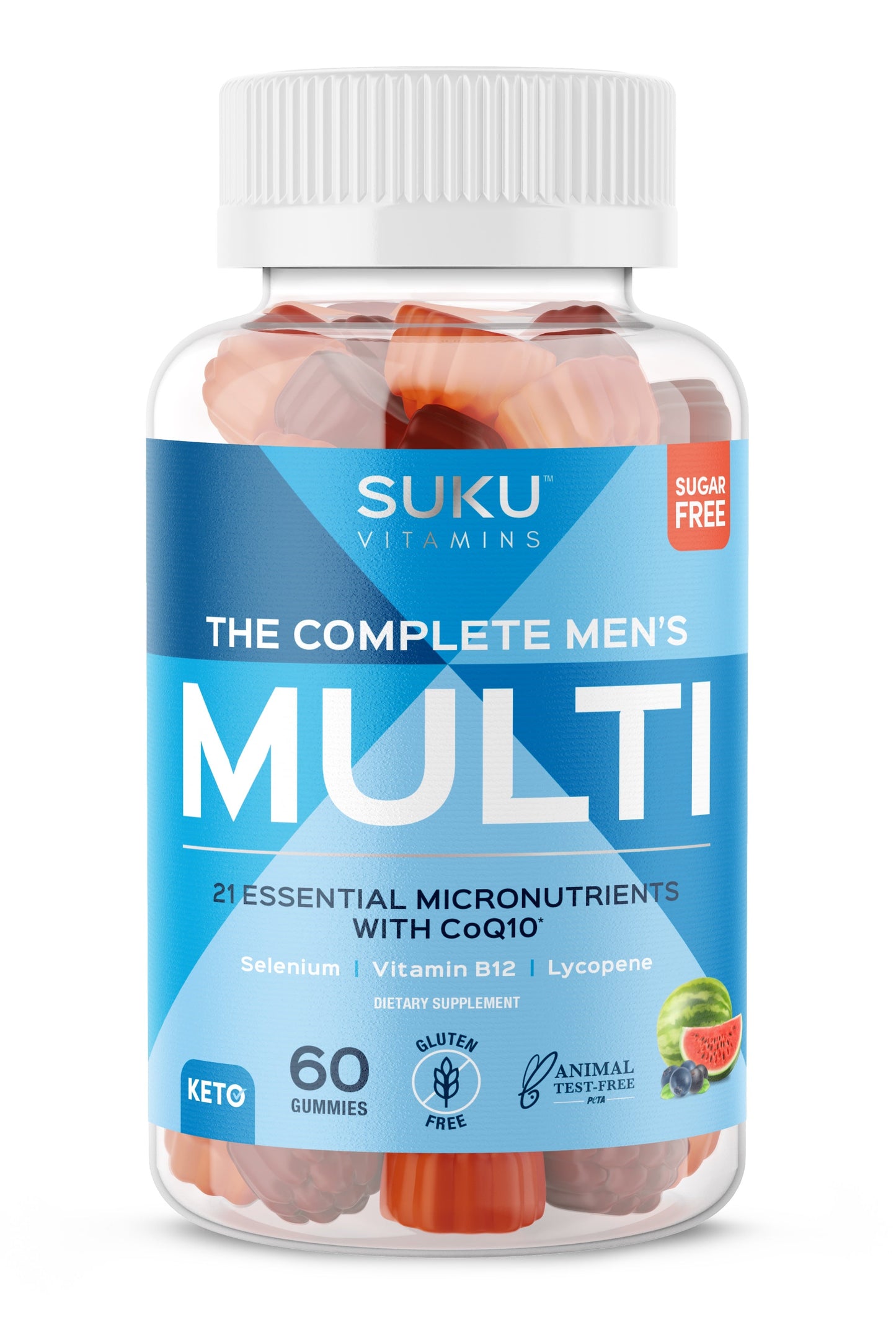 Suku Vitamins Complete Gummy Multivitamin for Men (60 Count)