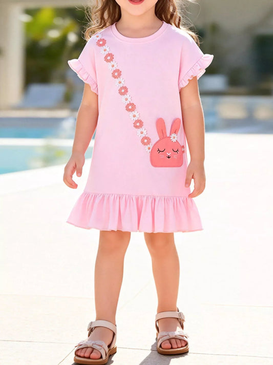 Children's Bunny Ruffle Hem Dress