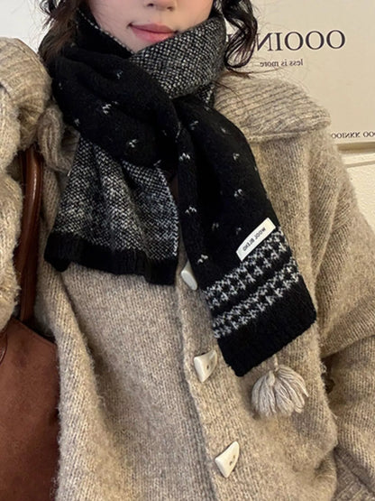 Winter Warm Knitted Scarf