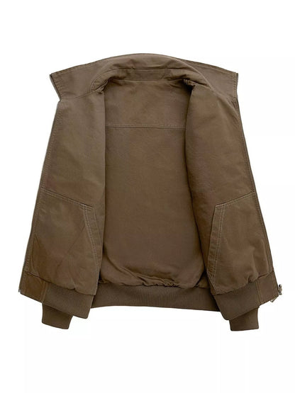 Men's Plus Size Casual Zip Up Jacket