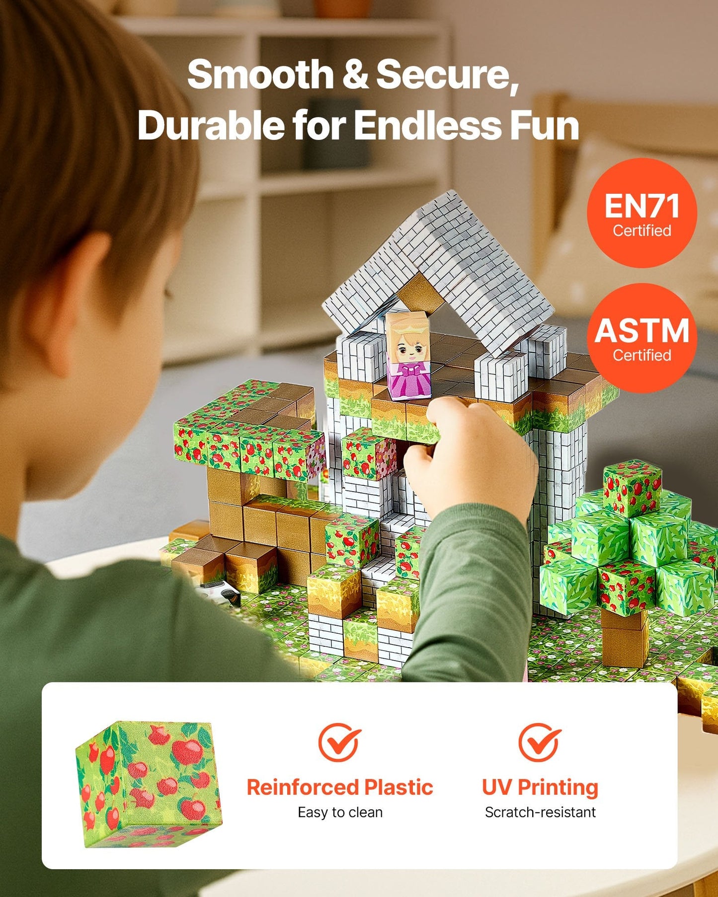 Magnetic Blocks 150 PCS Forest Castle Set STEM Montessori Sensory Toys