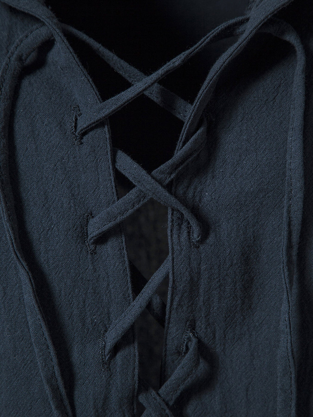 Men's Casual Lace-Up Hooded Top