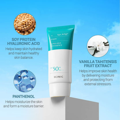 [Damage Box] SCINIC Enjoy Super Mild Sun Essence SPF 50+ PA++++