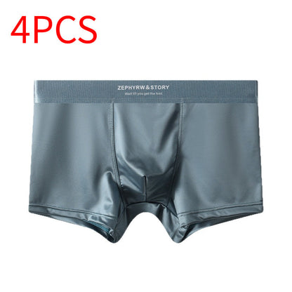 Men's Satin Light Luxury Ice Silk Underwear Summer