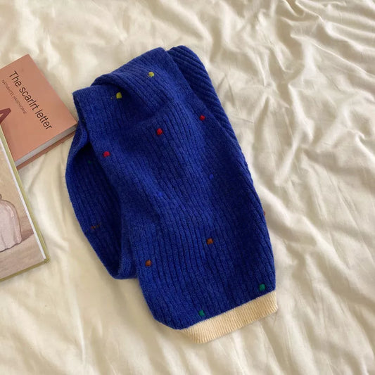 Colorful Dot Knitted Scarf