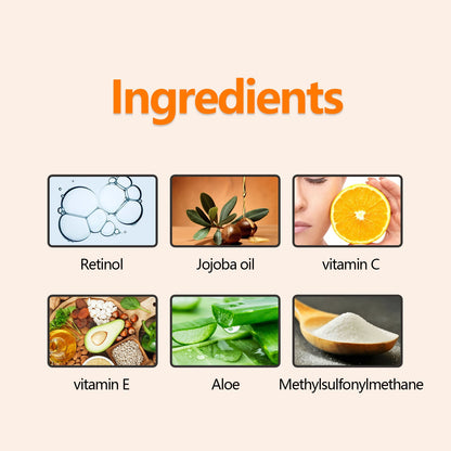 OUHOE Vitamin C Face Serum, Lighten Fine Lines And Tighten Facial Skin Anti-Aging Serum