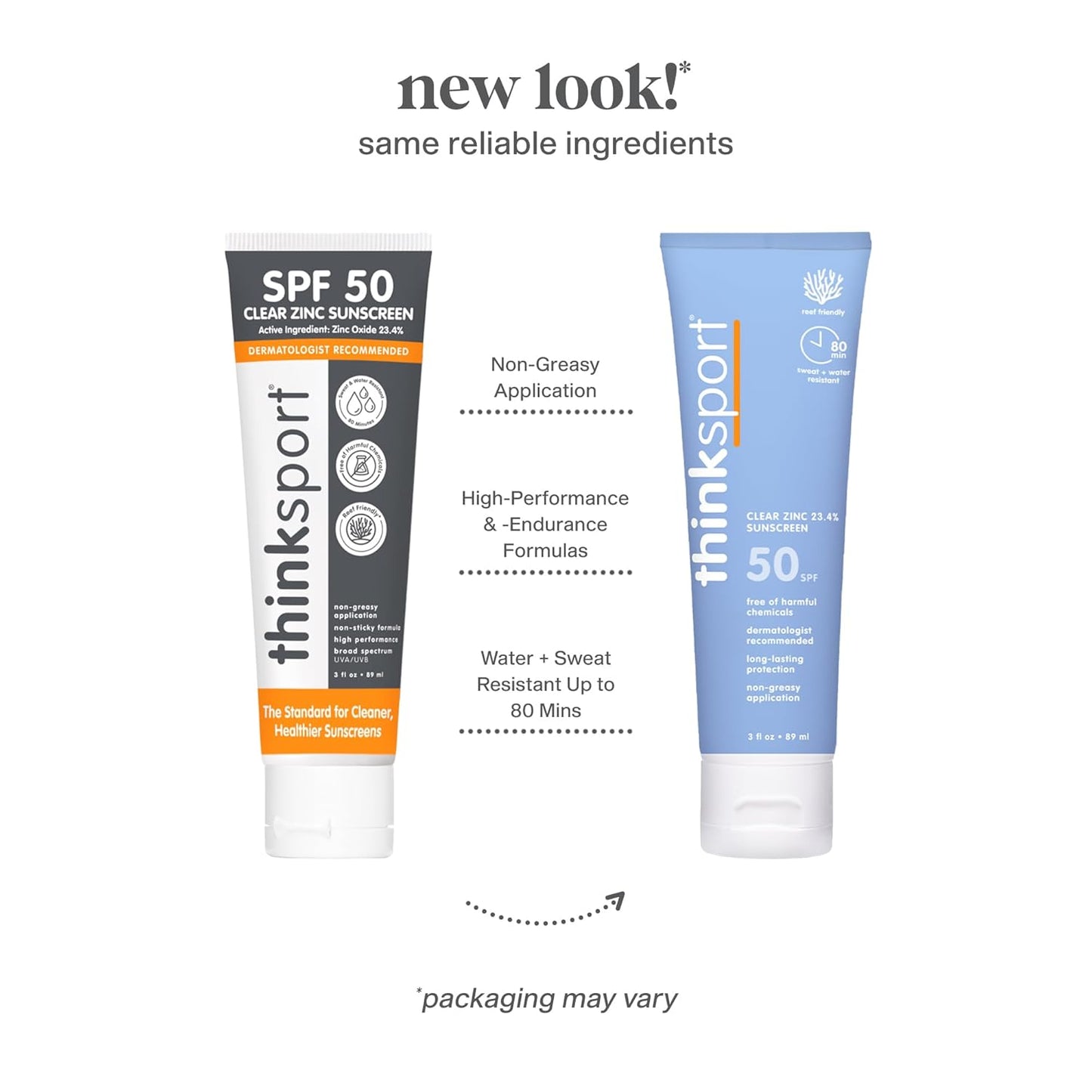 Thinksport Sunscreen Clear Zinc SPF 50 - 3 Fl. Oz.