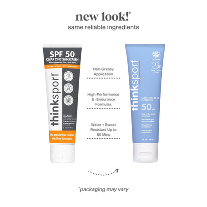 Thinksport Sunscreen Clear Zinc SPF 50 - 3 Fl. Oz.